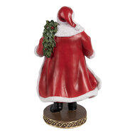 Clayre & Eef | Kerstdecoratie Kerstman Rood Bruin 13x10x23 cm | 6PR4278
