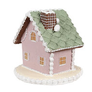 Clayre & Eef | Decoratie Huis Roze 13x13x12 cm | 6PR4355