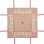 Clayre & Eef | Broodmand Bruin Wit 35x35x8 cm | GBB47