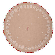 Clayre & Eef | Theedoek Bruin Wit ø 80 cm | GBB48
