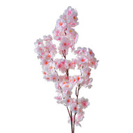 Clayre & Eef | Decoratie tak met bloemen Roze Wit 20x10x106 cm | 5PL0072