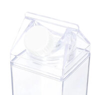 Clayre & Eef | Drinkfles Transparant Bruin 8x8x26 cm / 1000 ml | 65706