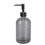 Clayre & Eef | Zeepdispenser Zwart ø 8x19 cm /400 ml | 6GL4901