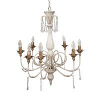 Clayre & Eef | Hanglamp Beige ø 68x82 cm E14/max 8x25W | 5LMP378