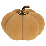 Clayre & Eef | Decoratie Pompoen Geel Goudkleurig ø 18x14 cm | 65536