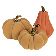 Clayre & Eef | Decoratie Pompoen Geel Goudkleurig ø 18x14 cm | 65536