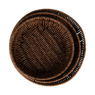 Clayre & Eef | Opbergmanden Set van 3 Bruin ø 28x4 / ø 25x4 / ø 22x4 cm | 65717