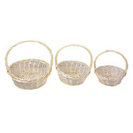 Clayre & Eef | Opbergmanden Set van 3 Beige ø 33x12/36 / ø 27x11/31 / ø 22x9/26 cm | 65722