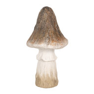Clayre &amp; Eef   | Decoratie Paddenstoel Bruin Wit &oslash; 12x22 cm | 6CE1764