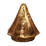 Clayre & Eef | Kerstdecoratie Kerstboom met LED Koperkleurig ø 14x16 cm / 2xAAA | 6GL4570KO