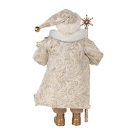 Clayre & Eef | Kerstdecoratie Kerstman Wit Beige 16x10x27 cm | 65593