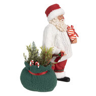 Clayre & Eef | Kerstdecoratie Kerstman Wit Rood 18x13x27 cm | 65599