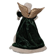 Clayre & Eef | Decoratie Beeld Engel Groen Beige 20x15x28 cm | 65624