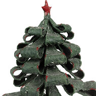 Clayre & Eef | Kerstdecoratie Kerstboom Groen Rood ø 21x24 cm | 65870