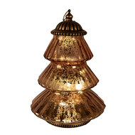 Clayre & Eef | Kerstdecoratie Kerstboom met LED Koperkleurig ø 16x22 cm / 2xAAA | 6GL4574KO
