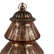 Clayre & Eef | Kerstdecoratie Kerstboom met LED Koperkleurig ø 16x22 cm / 2xAAA | 6GL4574KO