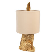 Clayre & Eef | Tafellamp Konijn Goudkleurig Beige ø 20x43 cm E27/max 1x60W | 6LMC0099GOVBE