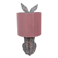 Clayre & Eef | Tafellamp Konijn Bruin Roze ø 20x43 cm E27/max 1x60W | 6LMC0099VP