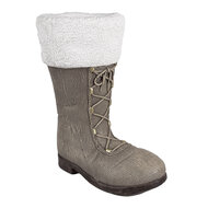 Clayre & Eef | Kerstdecoratie Laars Grijs 37x23x43 cm | 6MG0047
