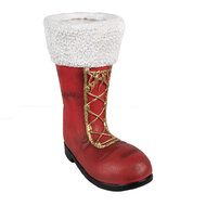 Clayre & Eef | Kerstdecoratie Laars Rood Wit 32x19x36 cm | 6MG0048