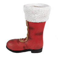 Clayre & Eef | Kerstdecoratie Laars Rood Wit 32x19x36 cm | 6MG0048