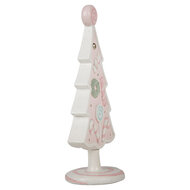 Clayre & Eef | Decoratie Kerstboom Roze 12x9x25 cm | 6PR4219