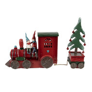 Clayre & Eef | Decoratie Trein met LED Rood Groen 30x7x21 cm / 2xAAA | 6PR4239