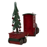 Clayre & Eef | Decoratie Trein met LED Rood Groen 30x7x21 cm / 2xAAA | 6PR4239