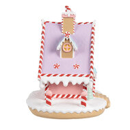 Clayre & Eef | Decoratie Huis Roze Paars 16x13x15 cm | 6PR4268