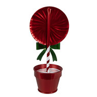 Clayre & Eef | Decoratie Lolly Rood Wit 12x9x26 cm | 6Y5626