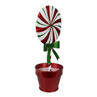 Clayre & Eef | Decoratie Lolly Rood Wit 12x9x26 cm | 6Y5626