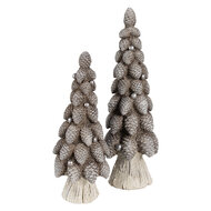 Clayre & Eef | Decoratie Boom Bruin Wit ø 8x24 cm | 6PR4297
