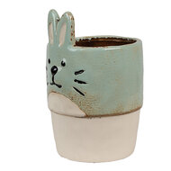 Clayre & Eef | Bloempot Binnen Groen Beige ø 11x17 cm | 6CE1878