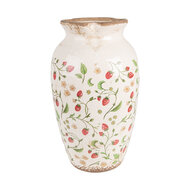 Clayre & Eef | Vaas Beige Rood ø 21x37 cm | 6CE1942L