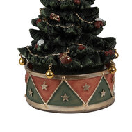 Clayre & Eef | Muziekdoos Kerstboom Groen Rood ø 12x18 cm | 6PR5100