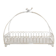 Clayre & Eef | Manden (set van 2) Wit Goudkleurig 39x20x30 / 30x15x22 cm | 6Y5673