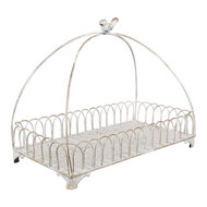 Clayre & Eef | Manden (set van 2) Wit Goudkleurig 39x20x30 / 30x15x22 cm | 6Y5673