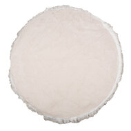 Clayre & Eef | Vloerkleed Wit Grijs ø 100x3 cm | KT080.067