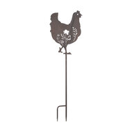 Clayre & Eef | Tuinsteker Kip Bruin 32x2x113 cm | 5Y1278