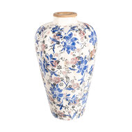 Clayre & Eef | Vaas Beige Blauw ø 24x40 cm | 6CE1935L