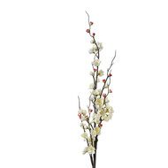 Clayre & Eef | Decoratie tak met bloemen Wit 7x7x115 cm | 5PL0110W