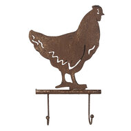 Clayre &amp; Eef   | Wandkapstok Bruin 21x5x33 cm | 6Y5667