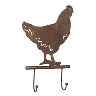 Clayre &amp; Eef   | Wandkapstok Bruin 21x5x33 cm | 6Y5667