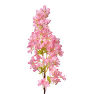 Clayre & Eef | Decoratie tak met bloemen Roze Groen 15x8x100 cm | 5PL0117P