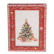 Clayre & Eef | Opbergdoos Rood Wit (3) 27x22x7 / 22x17x6 / 17x12x4 cm | 65755
