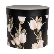 Clayre & Eef | Opbergdoos (3) Zwart ø 24x21 / ø 22x20/ ø 19x8 cm | 66023