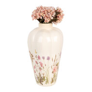Clayre & Eef | Vaas Beige Roze ø 24x40 cm | 6CE1938L