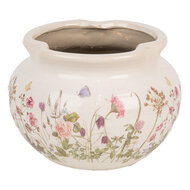 Clayre & Eef | Bloempot Binnen Beige Roze ø 23x16 cm | 6CE1944L