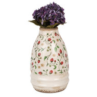 Clayre & Eef | Vaas Beige Rood ø 21x32 cm | 6CE1946M