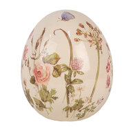 Clayre &amp; Eef   | Decoratie Ei Beige Roze &oslash; 14x16 cm | 6CE1918L